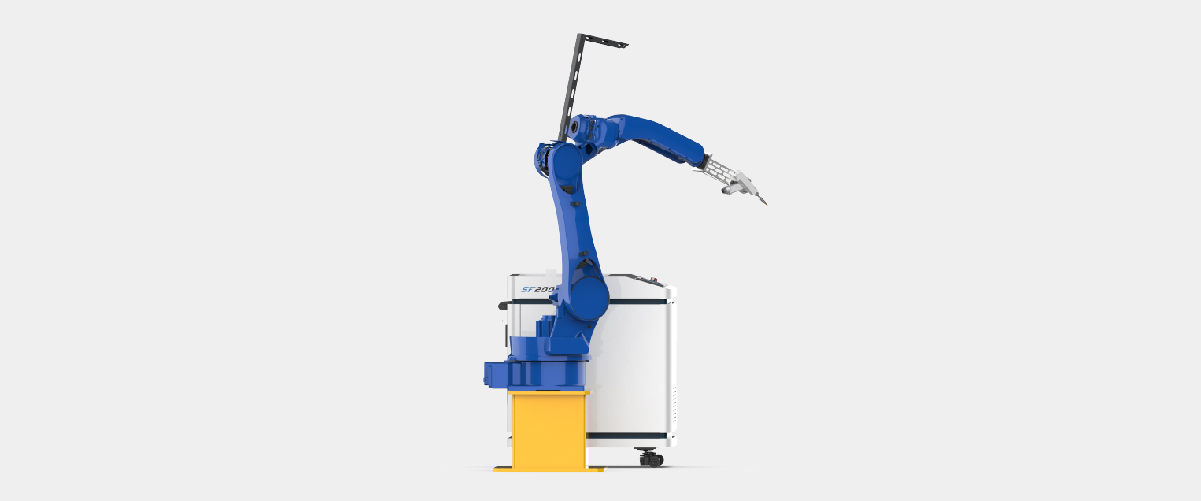 Roboter und Handlaser-Schweißmaschine